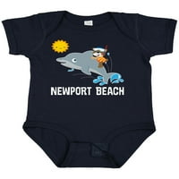 Inktastična newport Beach California Dolphin Poklon Baby Boy ili Baby Girl Bodysuit