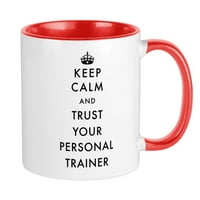 Cafepress - Budite mirni i vjerujte svojoj osobi - keramički kava čaj Novost šoljica OZ