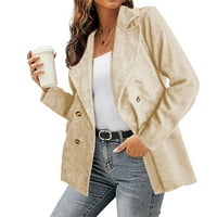 Ženske ležerne bluže otvorene prednje dvostruke grudice jakne dugih rukava rastezljive radne jakne Blazer