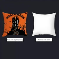 Set dekorativnog jastuka za bacanje Halloween - Trik ili tretirajte futrolu jastuka za jastuk od bundeve