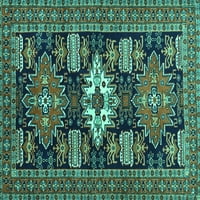 Ahgly Company Zatvoreni kvadrat Perzijski tirkizni plavi tradicionalni prostirci, 3 'kvadrat