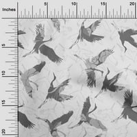 Onuone pamučne kambričke svijetlo sive tkanine azijski japanski opskrbljivanje ptica Ispiši šivanje