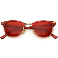 True Vintage Horne obrubljene poluovirne sunčane naočale u boji zatamnjena kvadratna sočiva
