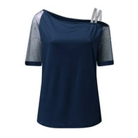 Žene Snažno od ramena na vrhu seksi bluza s kratkim rukavima s kratkim rukavima, kupite jednu ili dvije veličine