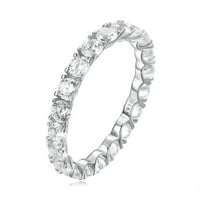 Heiheiup Sterling Silver S cirkon zvona izvrsna jednostavna modna prstena nakita ženske prilagodljive