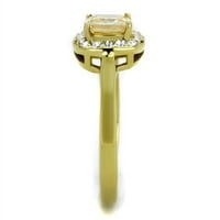 Luxe nakit dizajnira ženski prsten za angažman od nehrđajućeg čelika od nehrđajućeg čelika sa šampanjcem