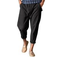 Muške casual pantalone muške povremene dužine gležnja pantalone džep elastična pant pant