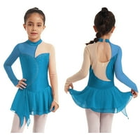 Alvivi Kids Girls Mesh SPLICED figura Klizalište Ballerina Leotard Dancewear