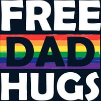 BESPLATNI ODA HUGS RAINBOW LGBT Day Pride Day Day poklon Muška mornarica Plava grafika TEE - Dizajn