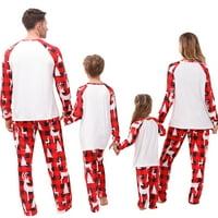 Porodica koja odgovara Božićne pidžame, baby rhoper slovo božićno drvce Elk tisak dugih rukava + plažene