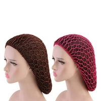 Forestyashe mreža mreža za kosu meka rajon pletena šešir za spavanje krošnik za kosu duga kose mreža