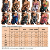 Hait Ladies Tankini setovi V-izrez kupaći kostimi bez rukava u boji bez rukava cvjetni print ženski čipkani bundeve tiskani visoki struk bez crnog print XL