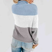 Cuhas ženske modne džempere za žene plus veličine sa ramena Ležerne prilike pletene duge rukave duge