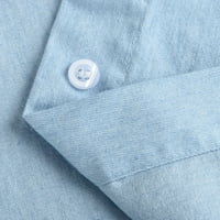 Ženske predimenzionirane traper jakne modne proljetne padajuće odjeće za gumbu za rub s bračnim džepovima s dugim rukavima dečko jean majice