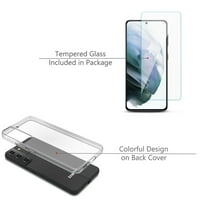 Slim-Fit Modna gel futrola za telefon za Samsung Galaxy S22 + 5G S Plus 5G, sa zaštitnim zaslonom od kaljenog stakla