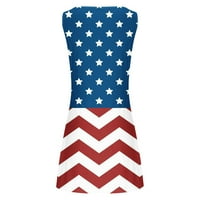 Žene 4. jula Haljina Američka zastava SunderssRress Stripe Stars Haresses Patriotska odjeća Dan neovisnosti