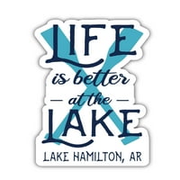 Jezero Hamilton Arkansas Suuvenir Frižider Magnet veslo dizajn 4-pakovanje