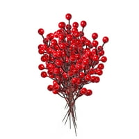 YoHome Berry Picks - Umjetna crvena bobica Dems Crveni Božićni ukrasi 7,5