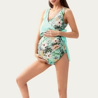 Lilgiuy modne kupaći kostim za kupanje za žene dame Modni cvjetovi Ispiši minimalističko gricring frenulum trudnice jednodijelni kupaći kostim