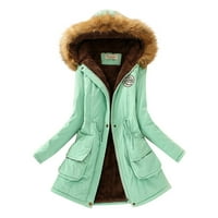 SunhillsGrace jakne kaputi za žene s dugim rukavima zimska ženska jakna s kapuljačom s kapuljačom Slim
