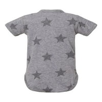 Šifra Pet - Noćna zvezda Print Bodysuit - - Granit Heather Star - Veličina: 12m
