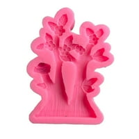3D Cvjetni dizajn Čokoladni plijesan, široka primjena, za višekratnu ružinu cvijet silikonski kalup,