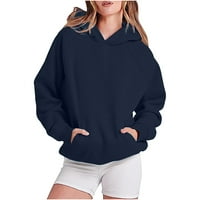 Hoodies Holloyiver za žene Ženska modna tiskana džep dugih rukava Bluza Ležerne prilike Dugačke dušice