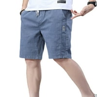 Glookwis Muškarci sa džepovima Hraštači za vježbanje Ležerne prilike Ležerne prilike Ležerne prilike Ležerne prilike Havajske ljetne kratke hlače Mid struk Solid Color Sport Mini pantalone