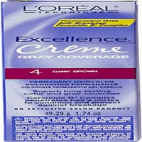 'Oreal Excellence Creme Grey Pokrivenost Trajna boja kose, tamno smeđe [4] 1. oz