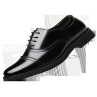 Colisha Muški Oxfords čipkaste haljine cipele Poslovna koža cipela vjenčana ne klizna stana formalno crna, čipka 7,5