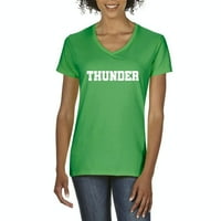 - Ženska majica V-izrez kratki rukav, do žena Veličina 3XL - Thunder