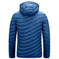 WAVSUF zimske jakne za muškarce velike i visoke tople casual plave rublje veličine 5xl