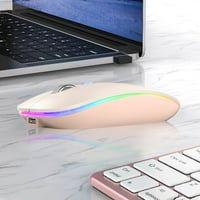 Bežični Bluetooth miš punjiv tihi miš LED sa Nano prijemnikom