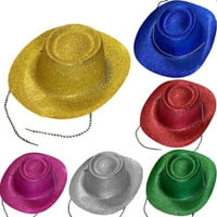 Multitrast plastični za odrasle gornji šešir Zlatni prah High Jazz Hat Halloween Performance Carnival