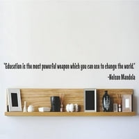 Obrazovanje na zidu je najmoćnije oružje koje možete koristiti za promjenu svijeta. Nelson Mandela Citat