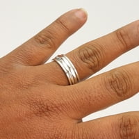 Zemlja dragulje Nakit Spinner Prsten Sterling Srebrna prstena Anksioznost Meditacija Meditacija zvona Unise Ring Yoga Ring Fidget Ring za žene
