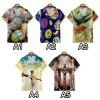 Majica za kratki rukav za kratki rukav u Eassteru Aloha, Novelty pamučna košulja Prozračne majice za