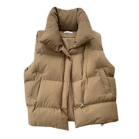 Zimska jakna za žene Plus plus veličine jeseni zimske dame predimenzionirani prsluk od punog lista