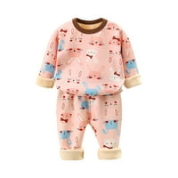 Pedort Toddler Baby Girl Outfits Set Hoodie i Joggers 2-komadni set odjeće Pink, 90