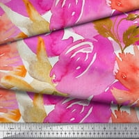 Soimoi Pamuk poplin tkanina cvijeća akvarela od tiskane plovne tkanine sa dvorištem širom