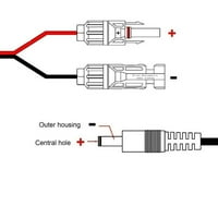 DC žensko za konektor adaptera kabela za napajanje za solarni panel Connecto