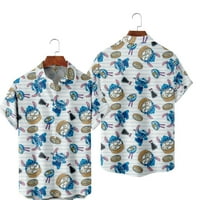 Disney Stitch Havajska majica, Funny Stitch Bock Majica, Filmovi Lilo & Stitch Dugme Up Majica, Božićni pokloni za djecu Odrasli
