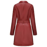 Azrijski kaputi za žene, zimske ženske jakne Cardigan kaputi, plus veličine Ženska koža u srednjoj duljini