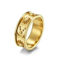 Toyella nakit zvjezdica od nehrđajućeg čelika prsten muški poklon zlatni broj12