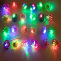 Trepereći LED prsten, stilovi dizajna i uzorka ruže, Bumpy plastični prstenovi za zabavne favoriste, meka Jelly Finger Light gore Igračke, slučajne boje