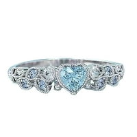 Suokom prstenovi za žene, dame moda vjenčanje ljubavno srce dijamantski ženski breskva srčani prsten