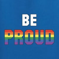 Budite ponosni Rainbow LGBT ponos ženski junior fit V-izrez Tee, kraljevska, mala