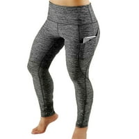 Žene Stretch Solid Color Jeggings Dame Tummy Control pantalone za tajice Sport Sport visoke struke pune joge hlače