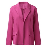 FVWitlyh Sequin Blazer za ženska otvorena prednja uredska radna poslovna odijelo Blazer jakna