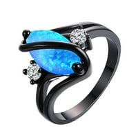 Yubnlvae prsten zvona vintage nakit za angažman prsten za nakit Zirc na ovalnim prstenima plava 5